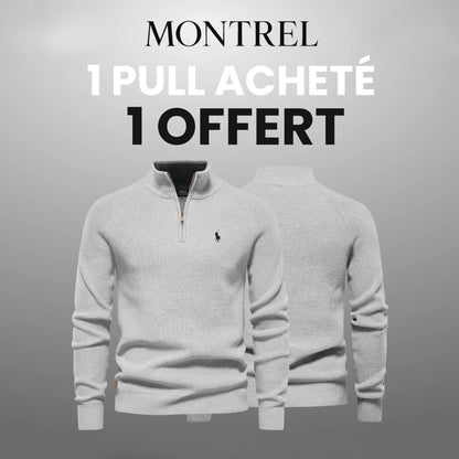 Pull Col Zippé  R&L 1+1 (DÉSTOCKAGE)